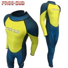 Freesub Çocuk 3,00 mm Sörf Elbisesi Blue-Yamamoto 39