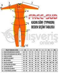 Freesub Thyphoon 3,00 mm Bayan Dalış Elbisesi