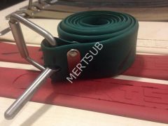 Mertsub Marsilya Tokalı 4,00 mm Kauçuk Kemer YEŞİL