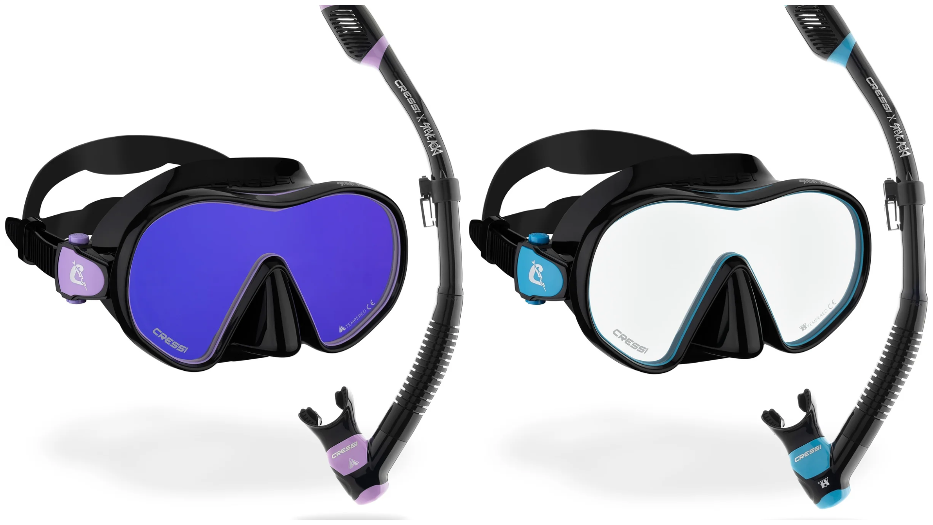 Cressi F-Dual +Supernova Dry Maske Şnorkel Set