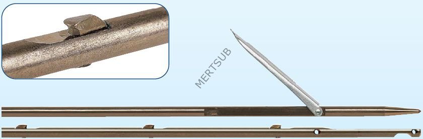 Salvimar 52 Hrc Shark Fin Şiş-6,50/7,00 mm 7mm - 130 cm çift kelebek