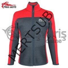 Freemoto Neopren Polo Mont Kırmızı