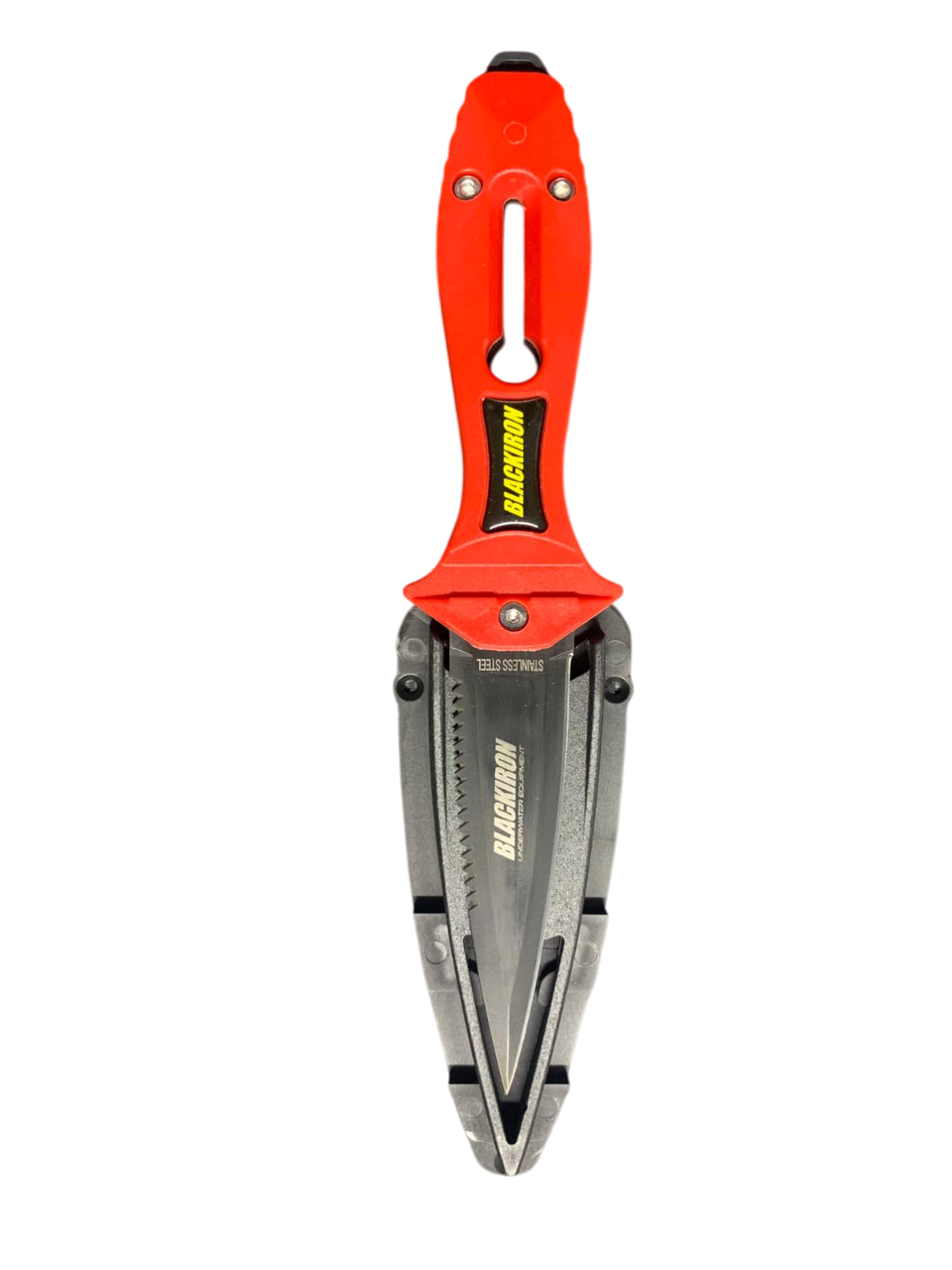 Mertsub Black Iron Pro Teflon Dalış Bıçağı-Kırmızı