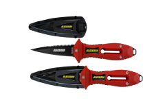 Mertsub Black Iron Pro Teflon Dalış Bıçağı-Kırmızı