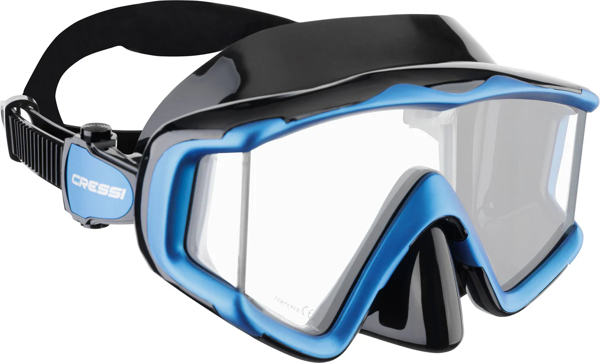 Cressi Liberty Triside Dalış Maskesi-Mavi Çerçeveli