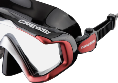 Cressi Liberty Triside Dalış Maskesi-Kırmızı Çerçeveli