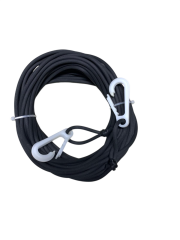 Fondeep Karabinalı Elastik Şamandıra İpi-12 mt/Siyah