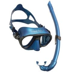 Cressi Calibro Maske Corsica Şnorkel Seti-Mavi
