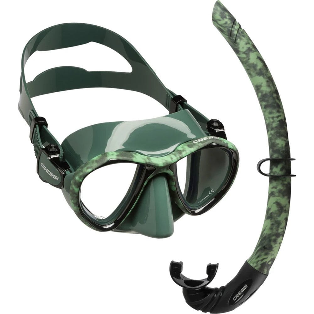 Cressi Metis Maske/Corsica Şnorkel Set-Green Camo
